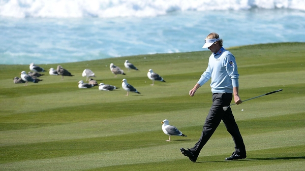 Brandt Snedeker holds a share of the lead at Pebble Beach
