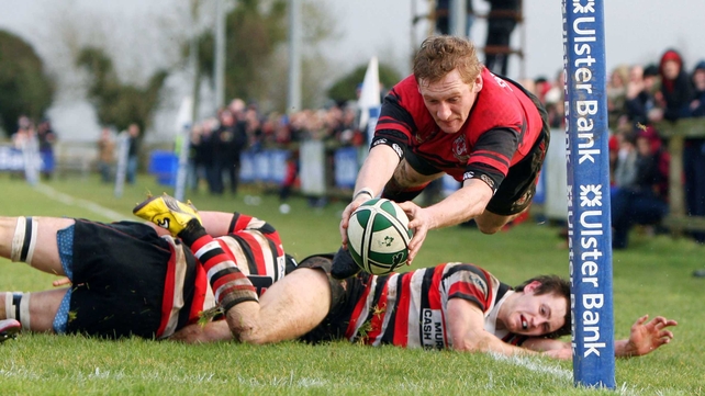 Tullamore's David Clavin goes for the line in the Ulster Bank All Ireland Junior Cup final