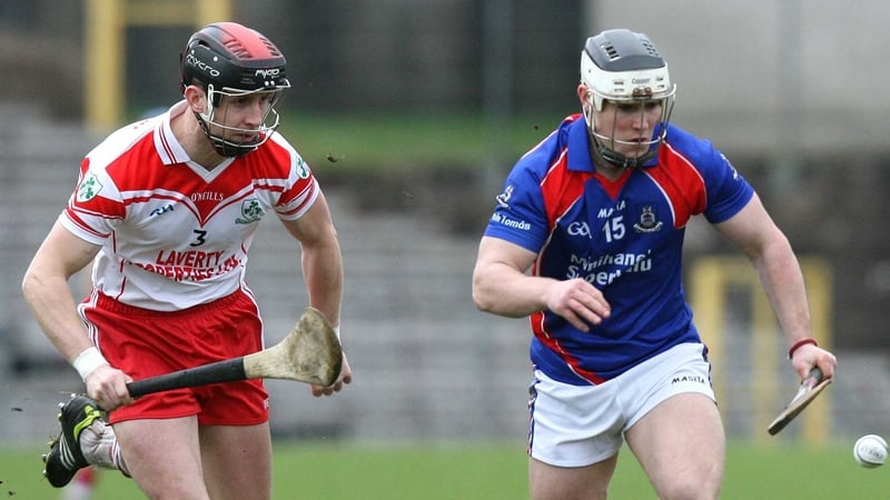 Bernard Burke (right) was the star of the show against Loughgiel Shamrocks