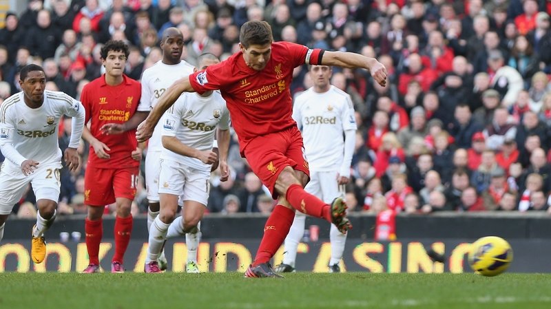 Steven Gerrard opened the scoring from the penalty spot