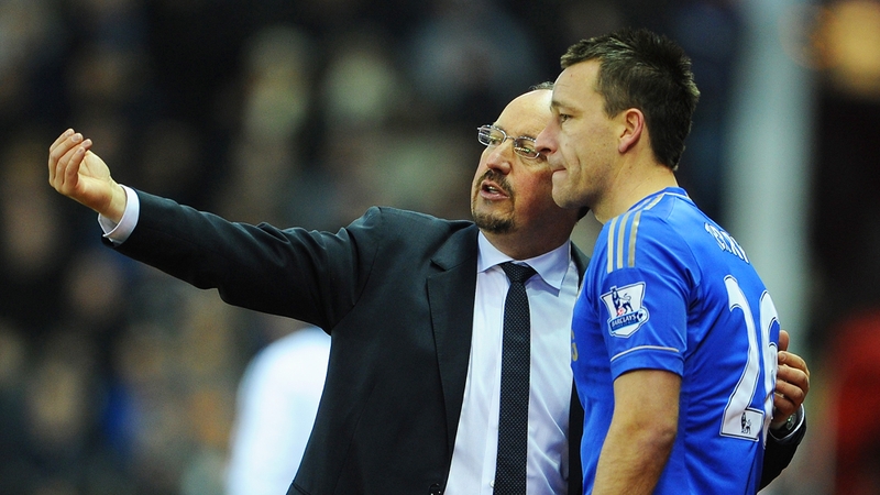 Benitez having a "normal talk" with John Terry