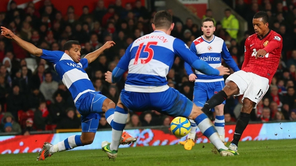 Nani opens the scoring for Manchester United