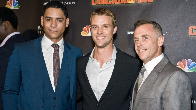 Charlie Barnett, Jesse Spence and David Eigenberg from Chicago Fire