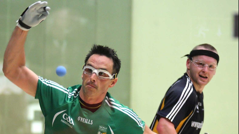 Paul Brady (L) in action against Michael Finnegan