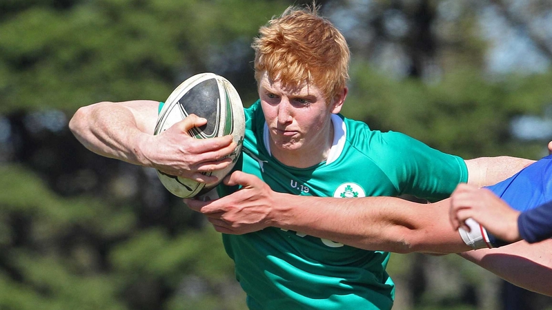 Darragh Leader makes his first start for Ireland in this year's Under-20 Six Nations