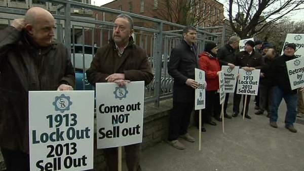 GRA said the protest is not a picket or a form of industrial action as they are not blocking the entrance to the talks or preventing people coming in or going out