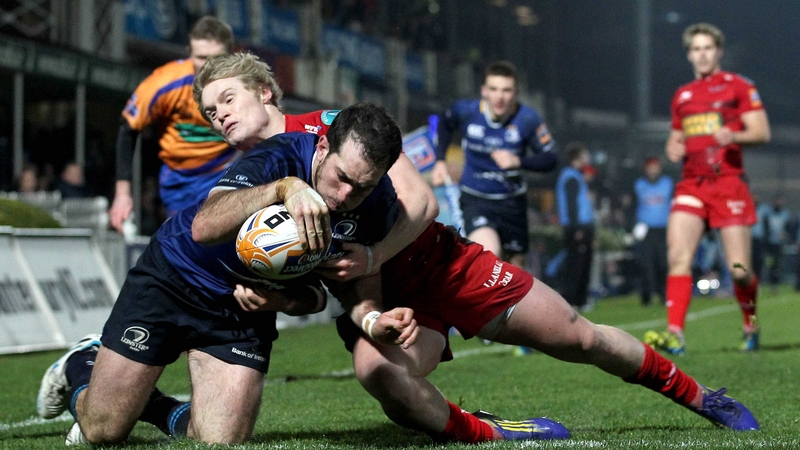 Andrew Goodman scored Leinster's first try at the RDS