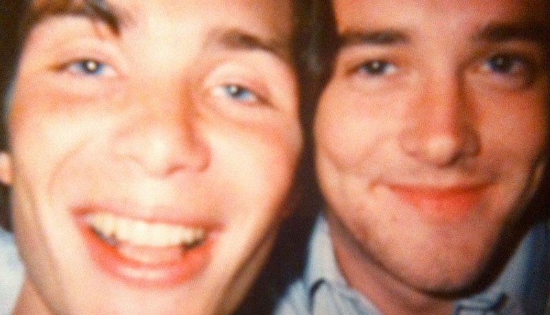 Cillian Murphy and Cathal Murray in 1996, aged 19