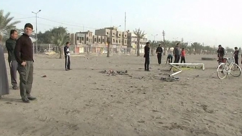 Dozens were injured and five killed in car bomb blasts at a cattle market