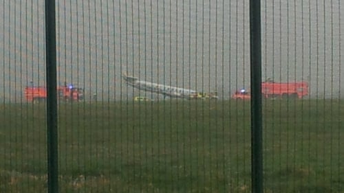 The plane was blocking the main runway at the airport (Pic: Gerry Dungan)