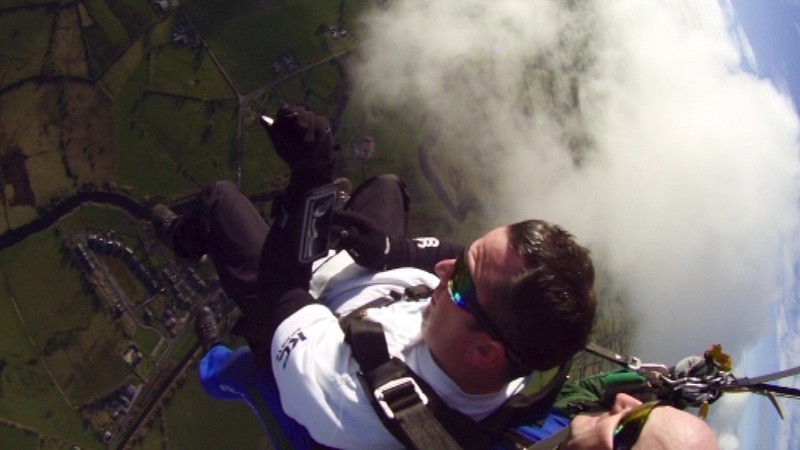 The record attempt began in the air