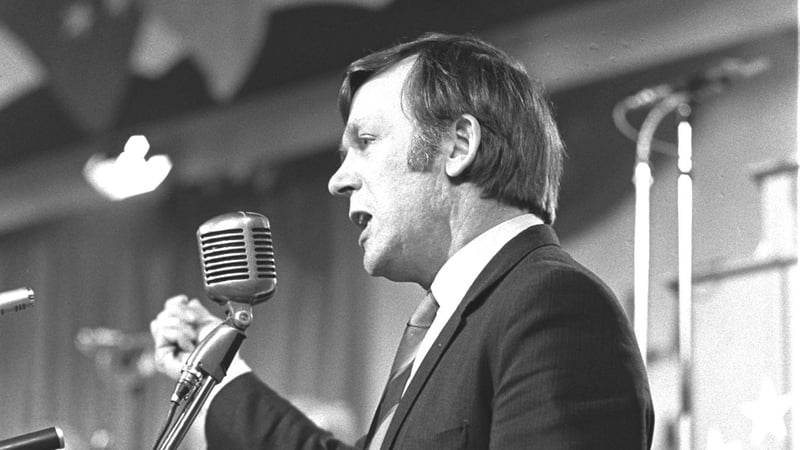 Seen here addressing a Labour Party Conference in 1971, Dr John O'Connell was first elected to the Dáil in 1965 (Pic: RTÉ Stills Library ©)