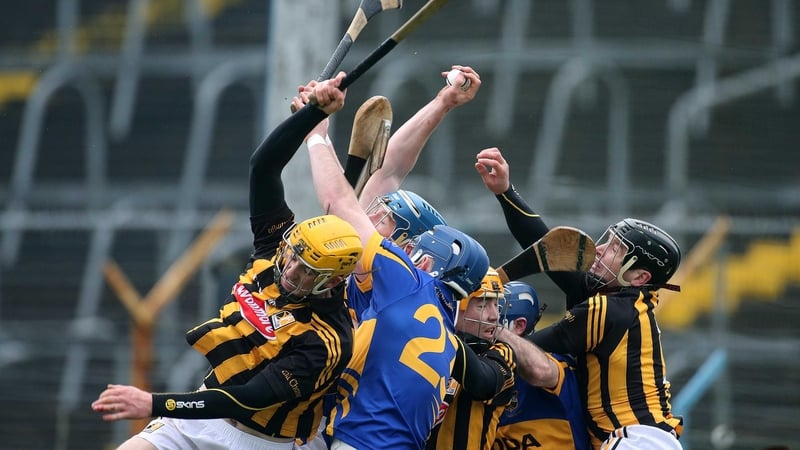 Tipperary and Kilkenny battle for possession