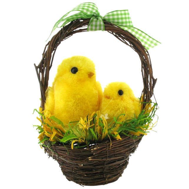 Two chicks in basket decoration, €11