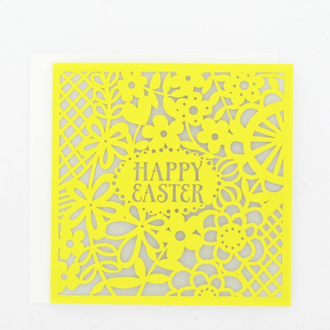 Laser cut Happy Easter card, €2.75