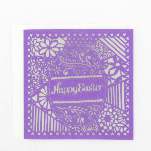 Laser cut Easter egg card, €2.75