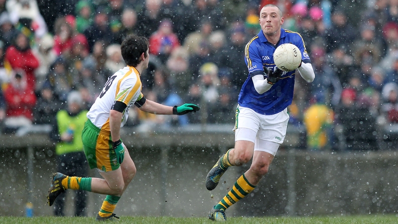 Kieran Donaghy of Kerry in the snow in Ballybofey yesterday
