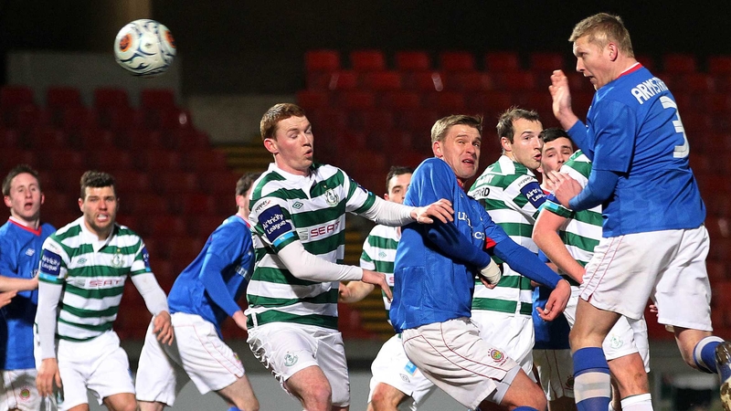 There was crowd trouble at Linfield versus Shamrock Rovers