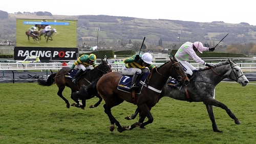 Champagne Fever and Ruby Walsh push on to win the first race of the Festival