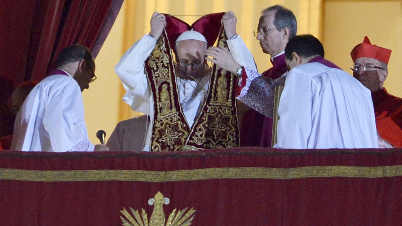 Even before the new Pope was named the crowd was roaring its approval