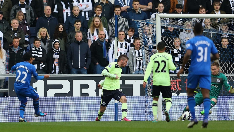 Jean Beausejour grabs the opener for Wigan as they defeated Newcastle