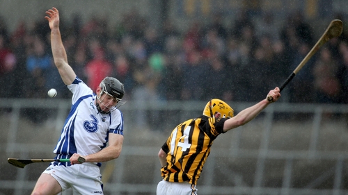 Kevin Moran of Waterford and Kilkenny's Colin Fennelly in action today