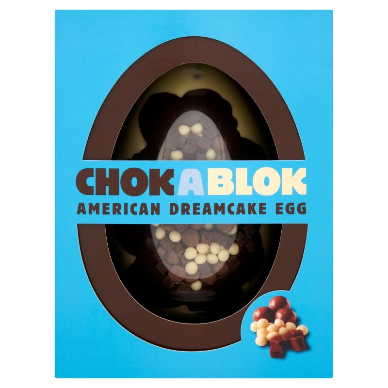 ChokaBlok American Dreamcake Easter Egg, available exclusively at Tesco, has been awarded the title of Good Housekeeping Easter Egg of the Year. Priced at just €6.50.