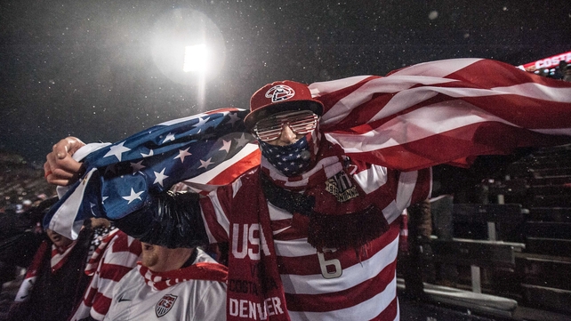 Blizzard conditions couldn’t dampen the enthusiasm of this fan