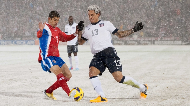 The heavy snowfall played havoc with Jermaine Jones’ mane