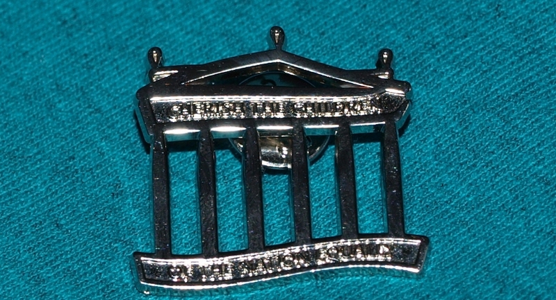 Proclamation pins are also to highlight a slogan taken from the proclamation: the need to "Cherish the Children of the Nation Equally"