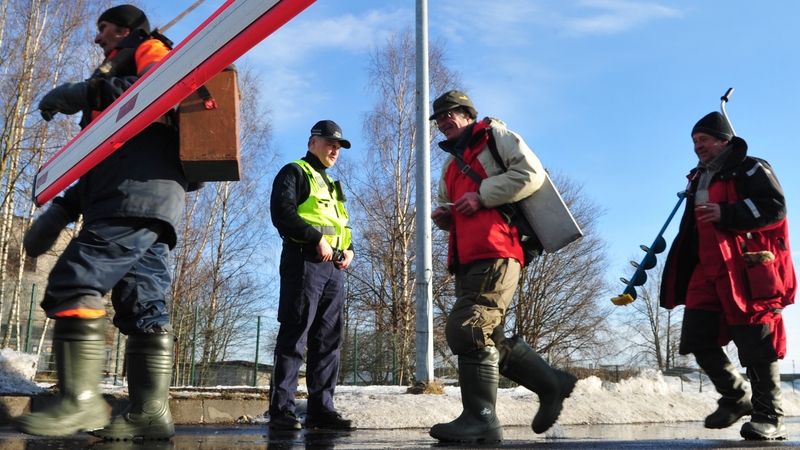 Rescuers leave Riga Port after saving people