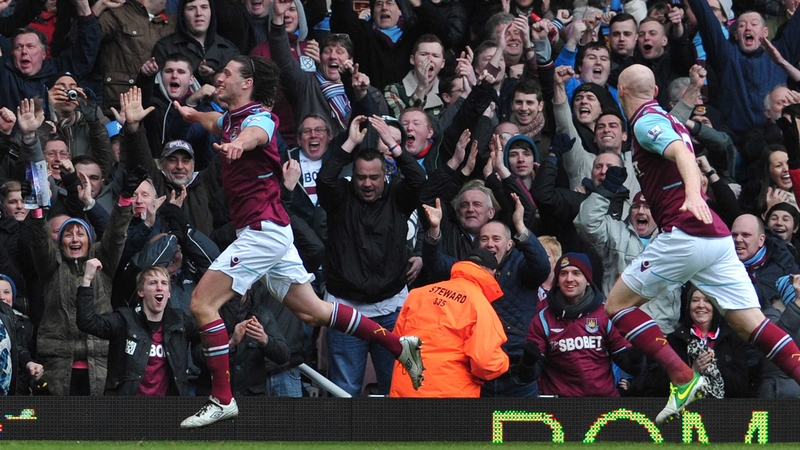 Andy Carroll celebrates his opener