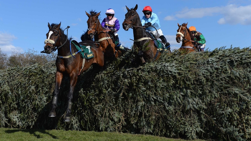 Tartan Snow clears one of the open ditches at Aintree