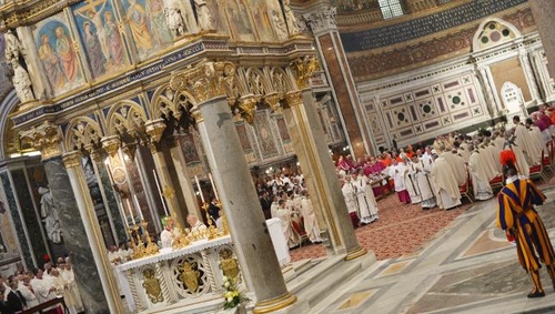 Pope Francis formally installed as Bishop of Rome today