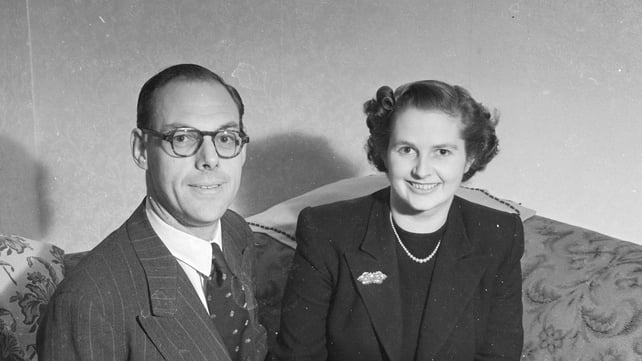 Future prime minister Margaret Roberts with her fiance Denis Thatcher in October 1951