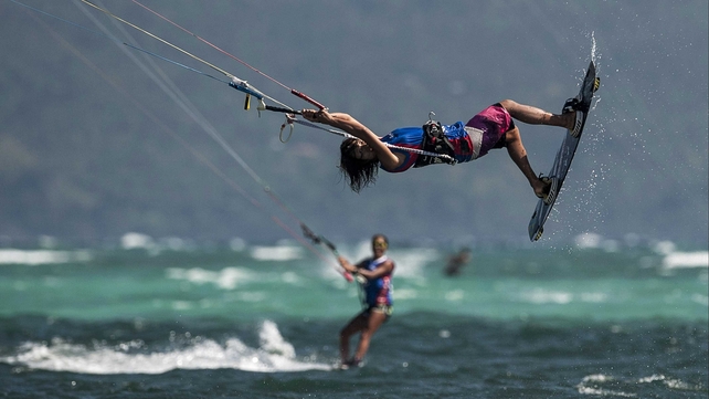 Aya Oshima competes freestyle at the KTA at Boracay Island in Makati, Philippines