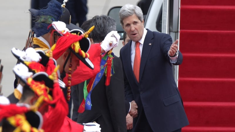 US Secretary of State John Kerry in South Korea for talks