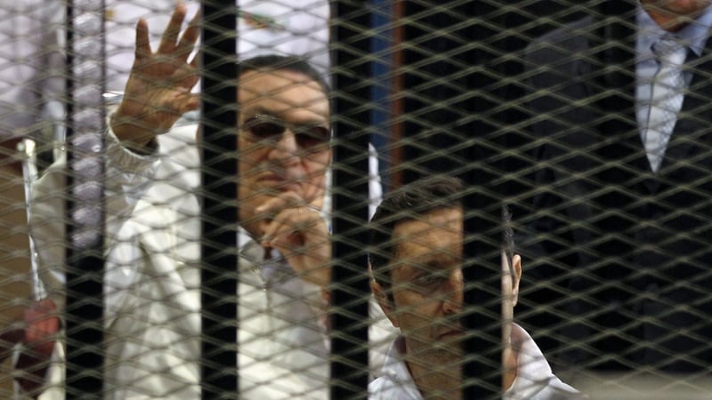 Hosni Mubarak appeared briefly in a Cairo court this morning
