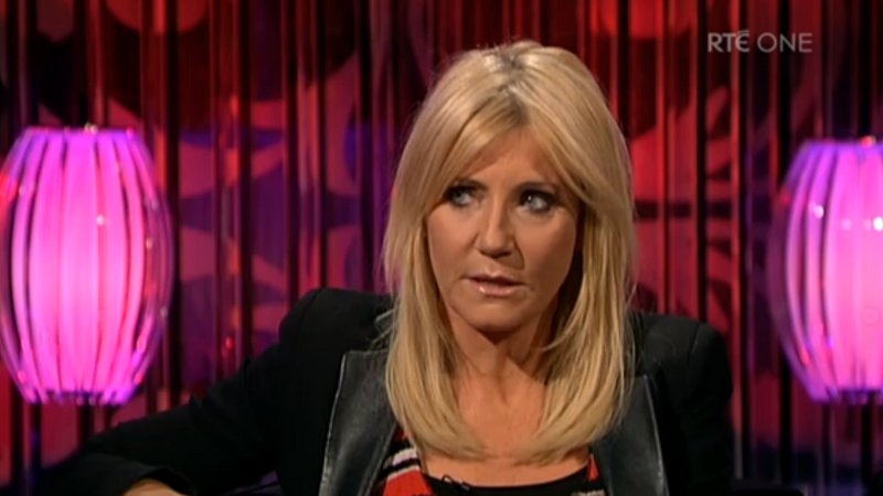 Michelle Collins talking to Brendan O'Connor on The Saturday Night Show
