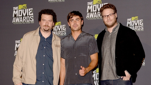 Danny McBride, Zac Efron and Seth McFarlane at the 2013 MTV Movie Awards