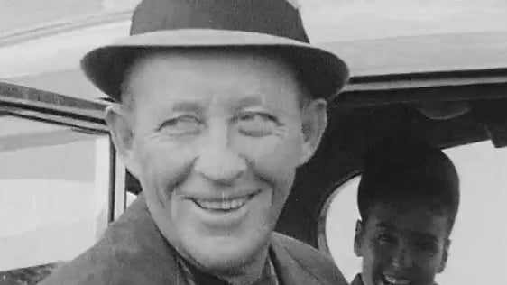 Bing Crosby and his wife Kathryn at Dublin airport.
