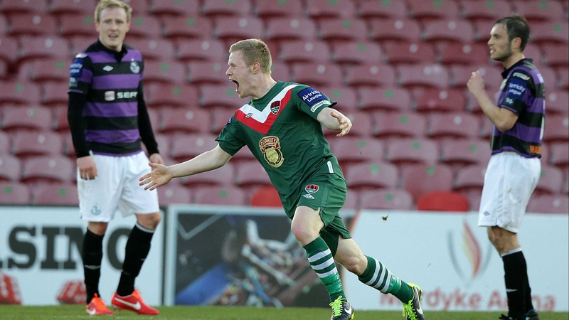 Daryl Horgan celebrates his goal for Cork