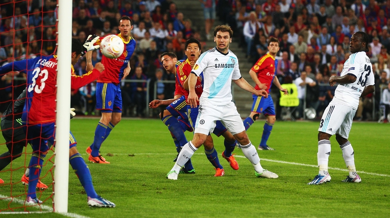 Chelsea opened the scoring at St Jakob-Park through a fortuitous Victor Moses deflection