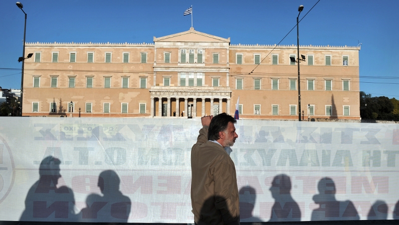 Unions staged a protest outside parliament before the vote