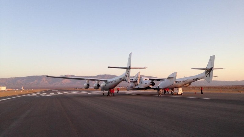 SpaceShipTwo prepares for its first powered flight in the Mojave Desert (Pic: @virgingalactic)