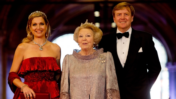 Maxima, Beatrix and Willem-Alexander of the Netherlands