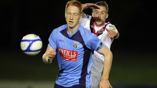 UCD's Hugh Douglas forms part of the defensive unit