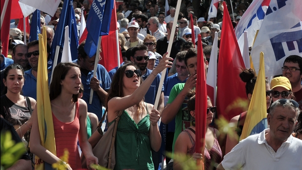 Greece's 24-hour walkout was called by its two major public and private sector unions