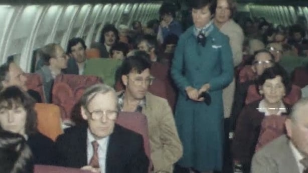 Passengers on an Aer Lingus flight