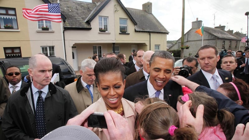 The Obamas visited Moneygall during their visit to Ireland in May 2011